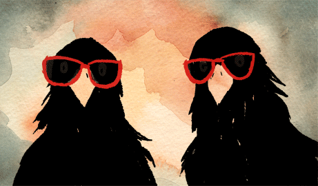 art,sunglasses,bird