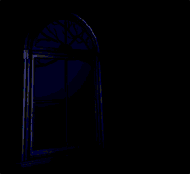 Привидение в окне замка. Страшилка фиолетовые окна. Дом страха. Призрак в окне замка.