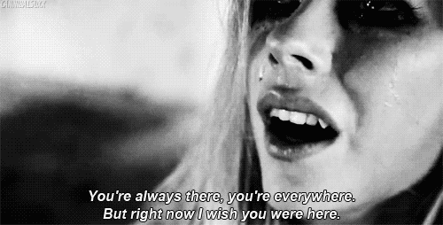 sad,cry,i wish you were here,song,avril lavigne,here