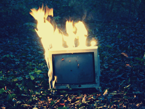 tv,fire,nature,hipster