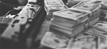 black and white,money,gun,love,bw,cool