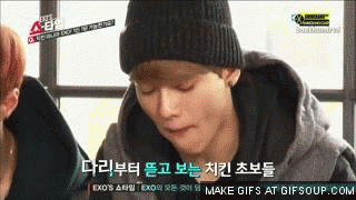 showtime,time,exo,eating,part,chicken