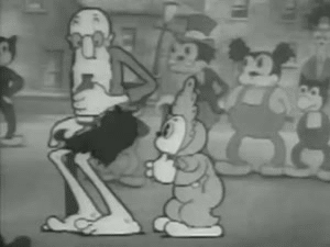 old,black and white,vintage,cartoon,young