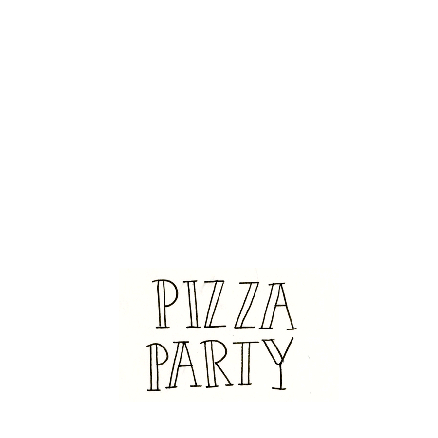 pizza party,pizza,illustration,drawing,amanda cw