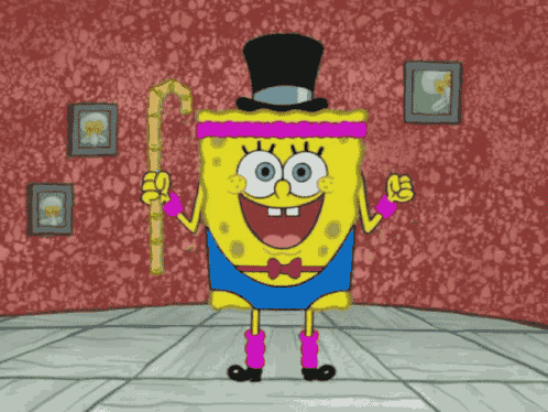 spongebob squarepants,happy,dancing,nickelodeon,cartoon,excited