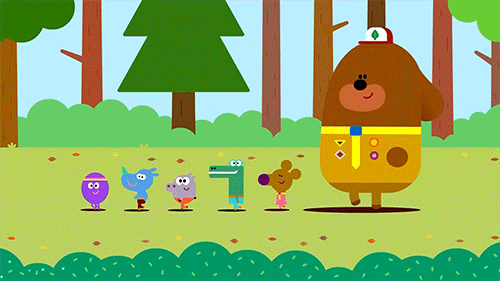forest,happy,camping,duggee,walking,trek,hey duggee,woods,dog,outdoors,marching