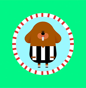 duggee,whistle,hey duggee,game,dog,sports,football,soccer,match,referee,ref