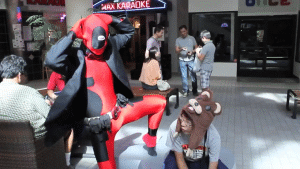 deadpool,cosplay,reaction,let me love you