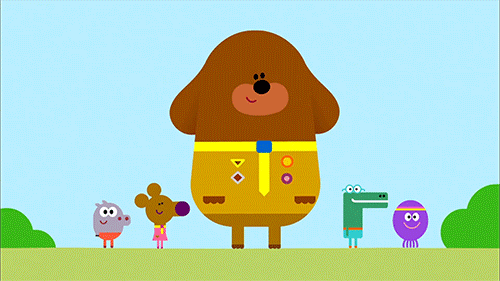 celebration,yes,laughing,duggee,hey duggee,dog,excited,love,happy,party