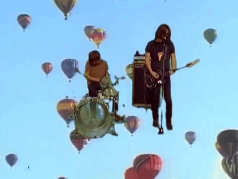 flight,floating,rock music,infinity cat,jeff the brotherhood,dream come true,hot air balloons,rock music in the sky,boys with balloons