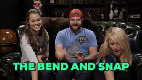 Bend and snap the bend and snap flirt GIF.