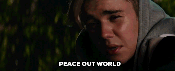 justin bieber,selfie,bye,goodbye,peace out,zoolander 2,peace out world