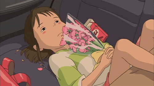 spirited away,bored,thegoodfilms,anime,flowers