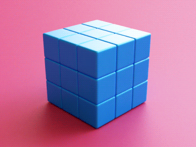 animation,3d,satisfying,cube