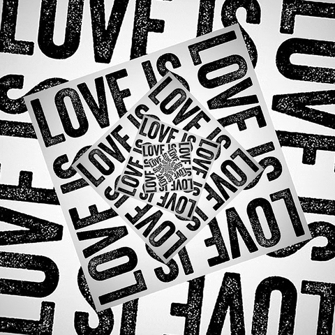 love,typography,konczakowski,letter,lettering,type,letters,font,love is love,infinite love,fonts,droste effect,droste,headline,comic sans,love is,foundry,typeset