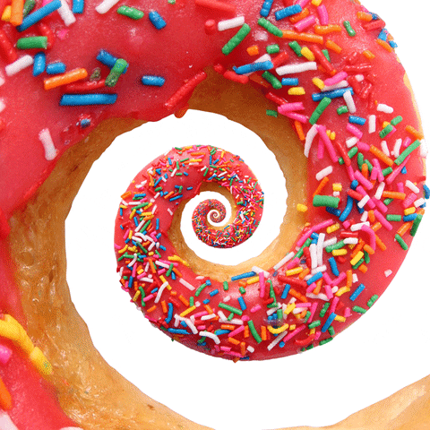 lovey,doughnut,fat,delicious,strawberry,morning,sweet,spiral,good morning,homer simpson,yummy,fatty,breakfast,taste,sweetie,fibonacci,lunch time,food,pink,hypnotic,lunch,david lynch,donut,konczakowski
