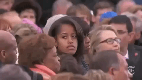 obama,eye roll,over it,disgusted,president barack obama,malia obama,inauguration 2013