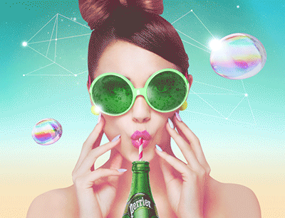 perrier,bubbles,psychedelic,glamourous,glasses,sparkle,fresh,glam,womanizer