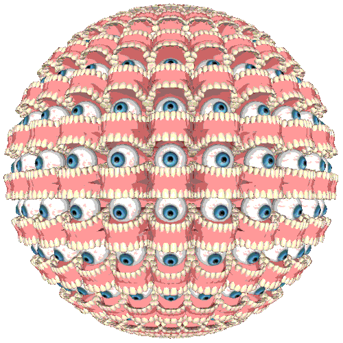 weird,transparent,eye,eyes,spin,teeth,sphere,artists on tumblr