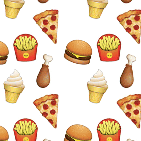 french fries,pizza,chicken,ice cream,burger