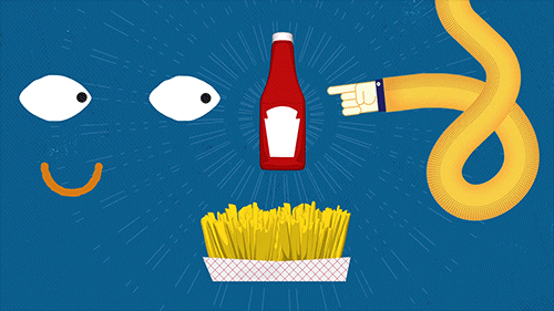 ketchup bottle,science,physics,tededucation,isaac newton,animation,food,education,ted,together,fries,ketchup,french fries,george zaidan,heinz,non newtonian fluid