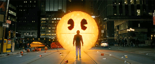 pacman,pixels movie,donkey kong,comedy,action,pixels,video games,video games come to life,kevin james,trailers,movie trailer,michelle monaghan,josh gad,fandango,new trailer,arcade games,movieclips,movieclips trailers
