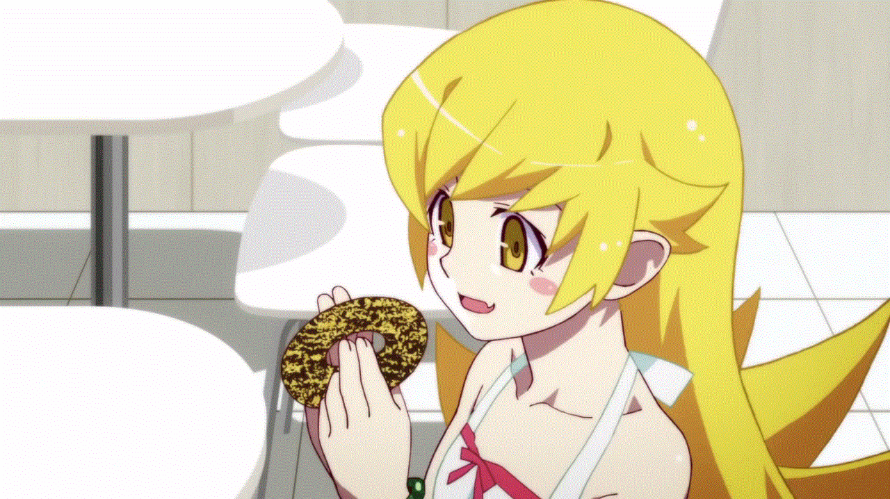 Пончик аниме гифка.