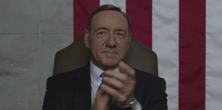 applause,frank underwood,support,agree,clapping,house of cards,kevin spacey