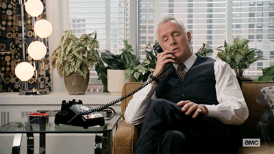 bored,phone,tv,mad men,season 7,i dont care,idc,roger sterling,7x02,a days work,hang up