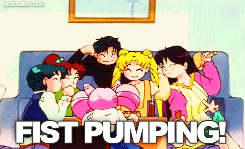 Anime fist pump gif