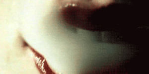 true blood,vampire,lips,red lips,lovey,smoke,smoking,bad,bad things