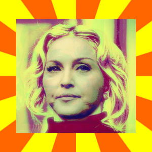 madonna,bright,bright colors,red and yellow