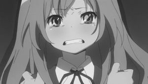 anime girl,black and white,cry,toradora,taiga,anime