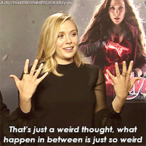 funny,marvel,avengers,elizabeth olsen,the avengers,source,age of ultron,quicksilver,wanda maximoff,funny post,mypostit,scarlett witch,100notes,aaron taylor johnson