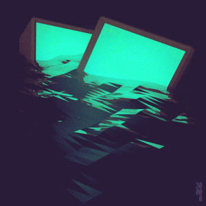 glow,monitor,float,computer,loop,reflection