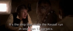 movie,star wars,episode 4,harrison ford,han solo,a new hope,episode iv,star wars a new hope,its the ship that made the kessel run in less than 12 parsecs