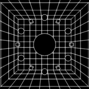 3d,focal,cinema 4d,black and white,loop,motion,c4d,grid,circles