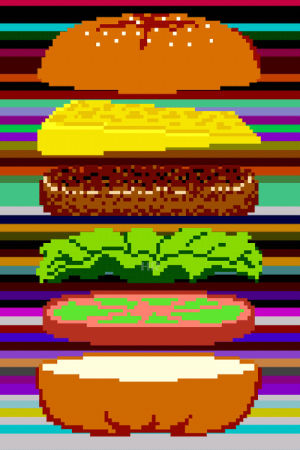 pixel,cheeseburger,haydiroket,art,vans action gallery,art design
