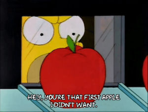 homer simpson,season 3,episode 3,mad,apple,frustrated,3x03