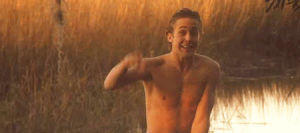 ryan gosling,shirtless,the notebook,excited,movie