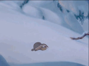 thumper,bambi,sliding,funny,laughing,bunny,abc family,25 days of christmas