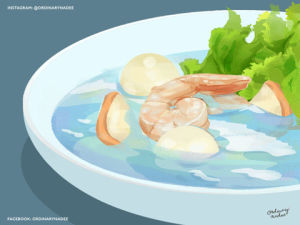 floating,prawn,shrimp,food,sea,boat,yummy,float,noodle,seafood,sail,fishball,pescatarian