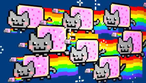 nyan cat,gaming,8 bit,meteor shower,cat,animation,space,nasa,cats,perseid