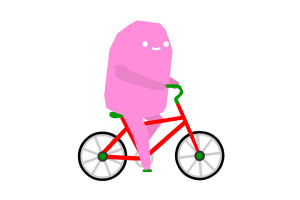 animation,pink,guy,bike,riding,cycle,toby,biker,cyclist,cooke,tobydidthis,tobycooke