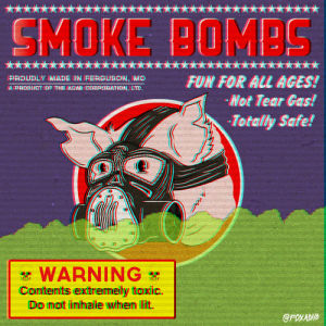 riot,fox,artists on tumblr,smoke,animation domination,fox adhd,animation domination high def,ferguson,tear gas,smoke bombs