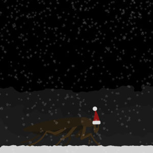 cockroach,after effects,santa hat,seasons greetings,apocalypse,last christmas,2016,animation,motion,winter,motion graphics,santa,2d animation,motion design,walk cycle,insect,doomsday,nuke,flat design