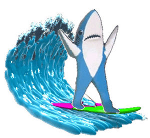 shark,dance,left shark,transparent,surf,surfing,big dank meme hunter,dank,wave,ride,sticker