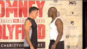 mitt romney,evander holyfield,sports,news,photoset,boxing,nowthis,now this news,nowthisnews,republicans,charity,politicians,charityvision