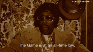 weak,black dynamite,disappointed,all time low,the game