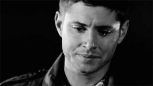 cry,sobrenatural,black and white,dean winchester,tear,love,cute,sad,supernatural,picture,beautiful,jensen ackles,spn,hunters,cute boy,perfect boy
